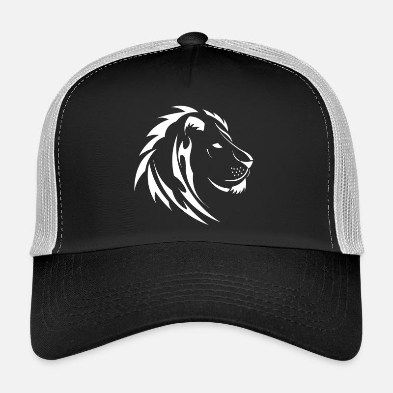 Tribal Löwe - Trucker Cap - Schwarz/Steingrau