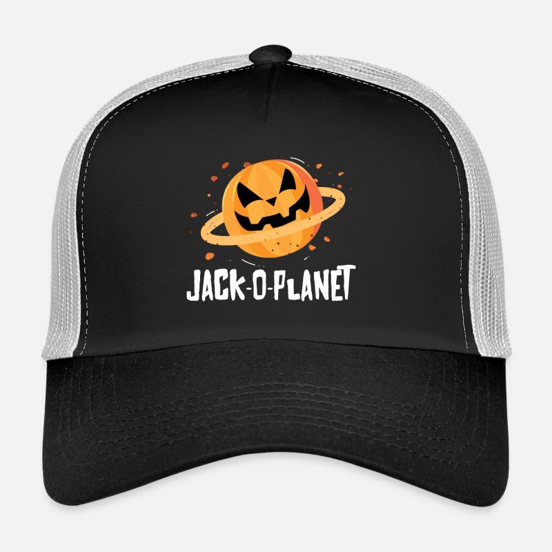 Halloween Pumpkin Face Jack-O-Planet - Trucker Cap - black/stone grey