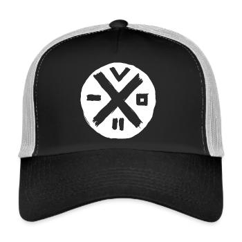 Japan Samurai Logo / Tatoo - Trucker Cap - black/stone grey - Front