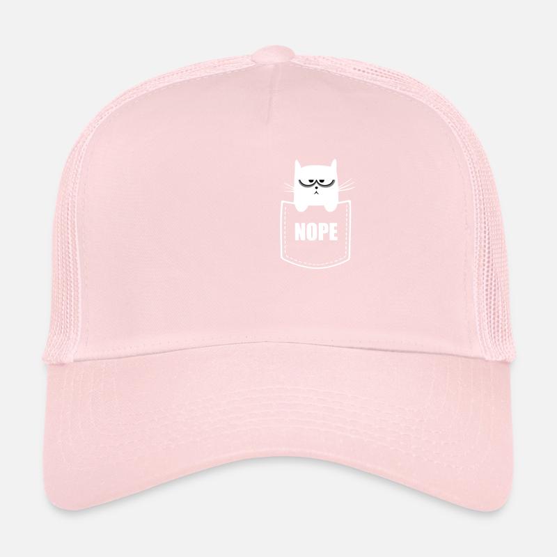 Pocket Cat Grumpy Non - Design de chat drôle Casquette trucker 