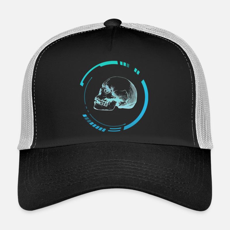Menschenkopfröntgenbild - Trucker Cap - Schwarz/Steingrau