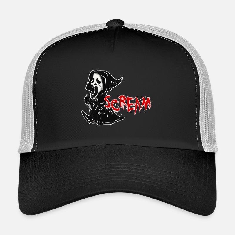 Scream Halloween Geschenk - Trucker Cap - Schwarz/Steingrau