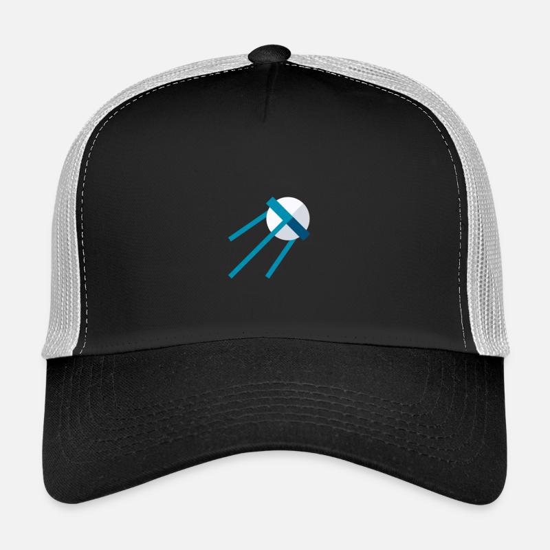 Satellite dans l’espace – Icône bleue de l’espace Casquette trucker 