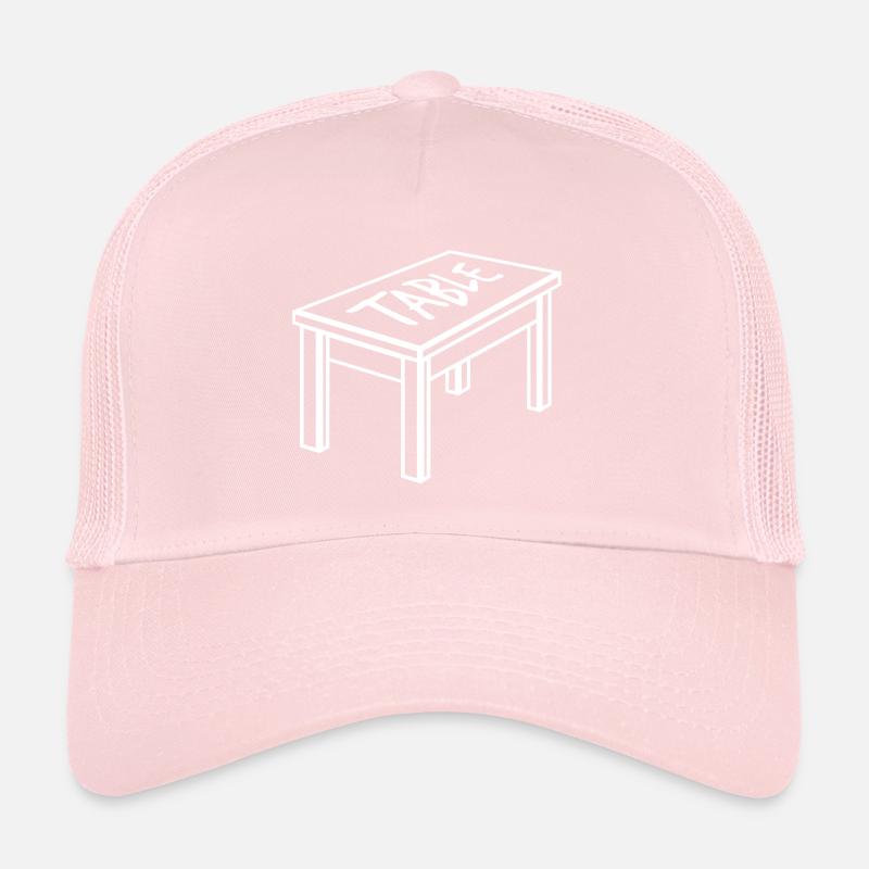 Table dining table furniture object carpenter Trucker Cap
