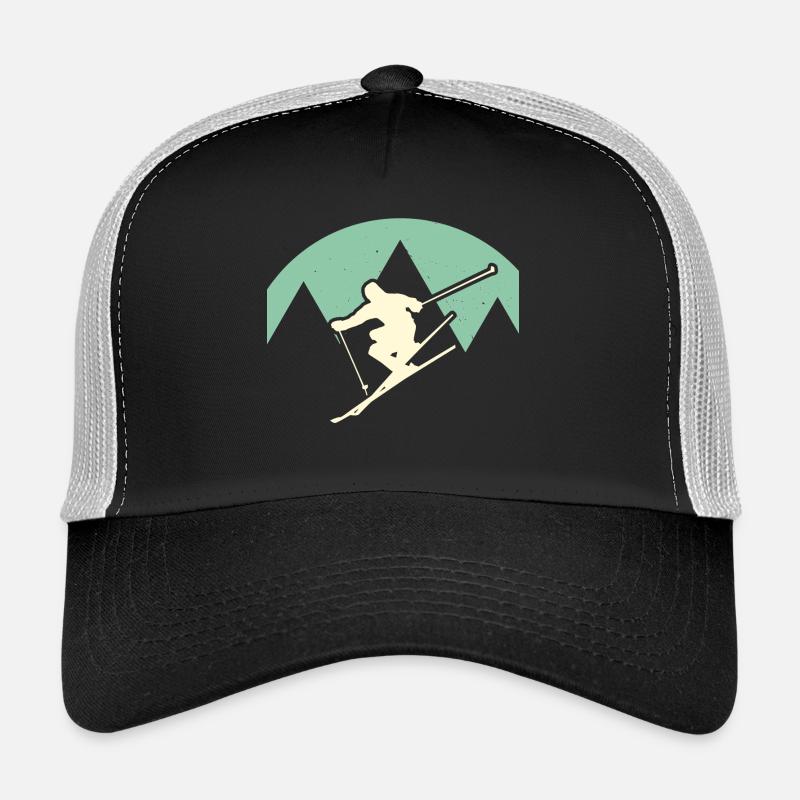 Skifahrer - Trucker Cap - Schwarz/Steingrau