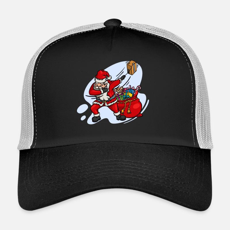 Doux Dab Dabbing Père Noël Noël - Casquette trucker  - noir/gris pierre