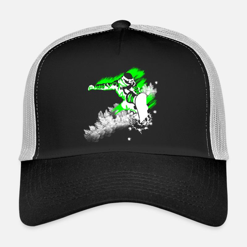 Snowboarder - Trucker Cap - Schwarz/Steingrau