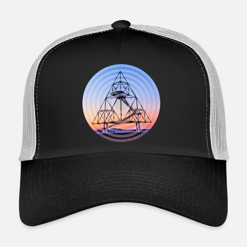 Tetrahedron circles - Trucker Cap - black/stone grey