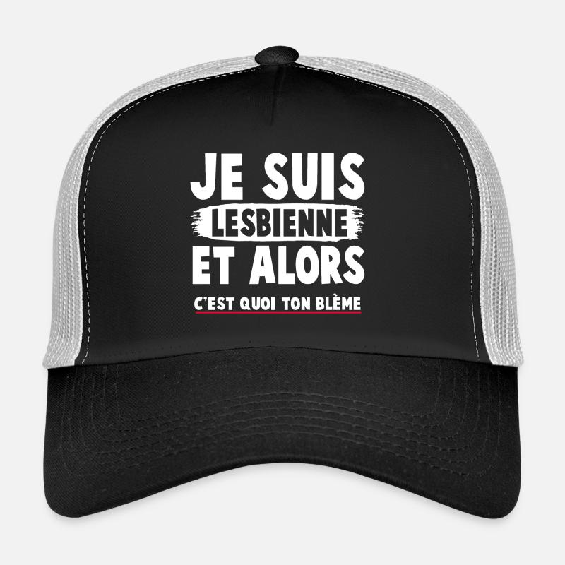 Humorous feminist t-shirt with a committed message - Trucker Cap - black/stone grey