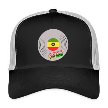 Système sonore vinyle souterrain - Casquette trucker  - noir/gris pierre - Devant