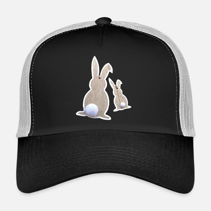 Osterhasen von Hinten - Trucker Cap - Schwarz/Steingrau