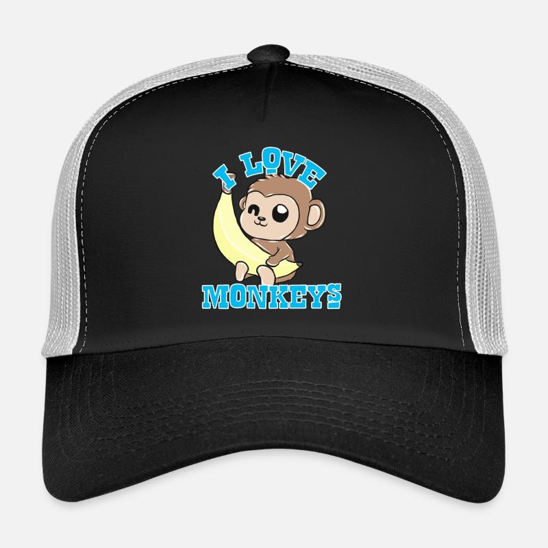 Affen - Trucker Cap - Schwarz/Steingrau