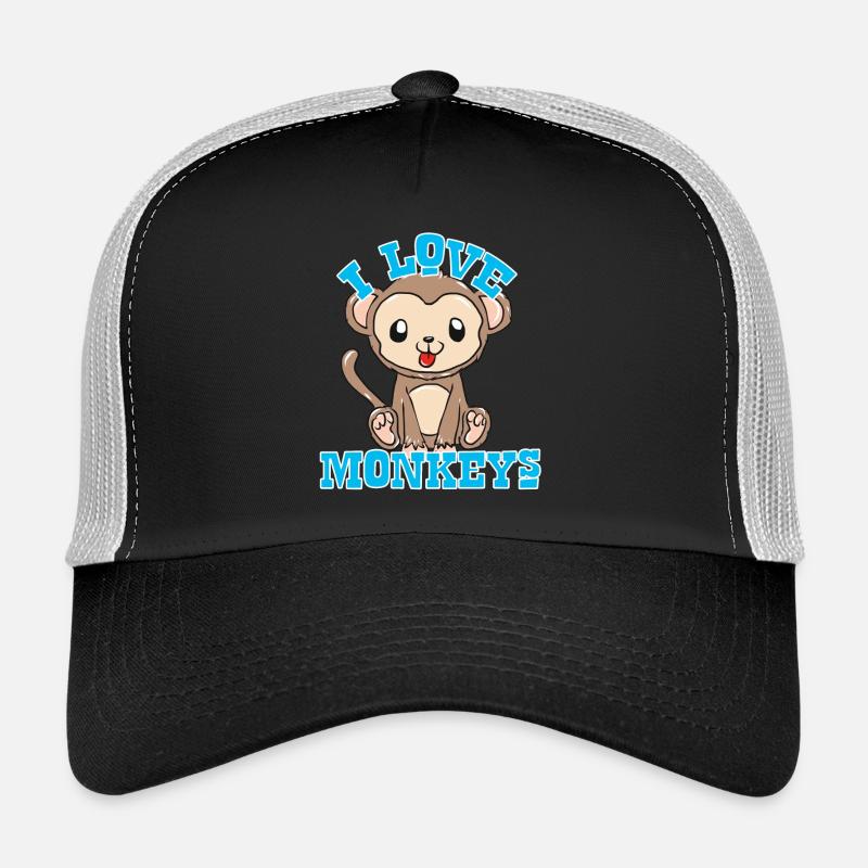 monkeys - Trucker Cap - black/stone grey