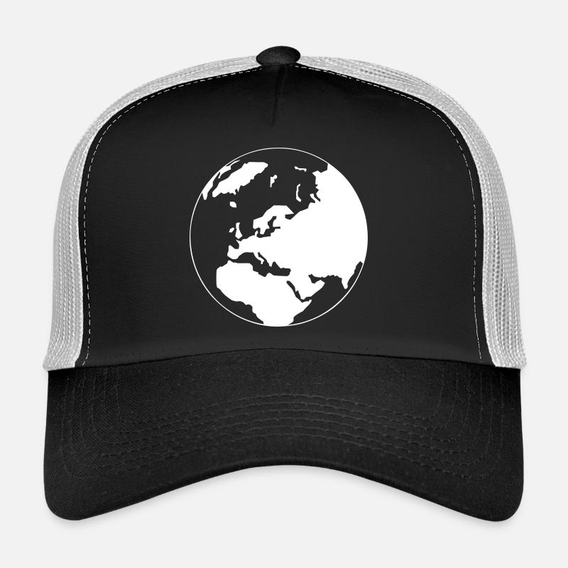A world map - Trucker Cap - black/stone grey