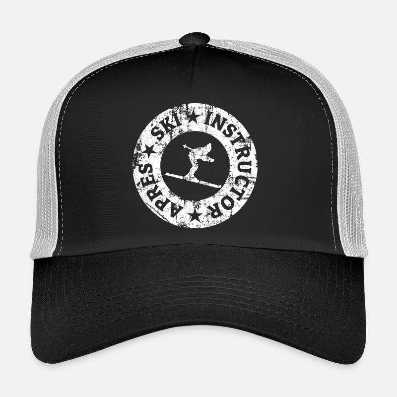 Après-Ski Instructor Skilehrer Qualitätssiegel - Trucker Cap - Schwarz/Steingrau