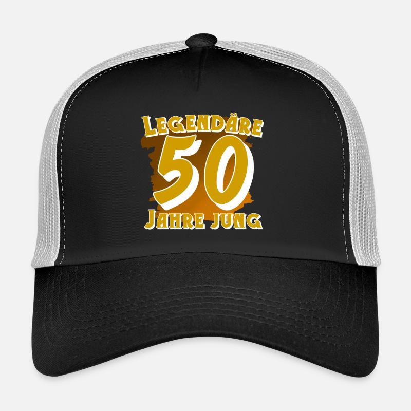 50 Geburtstag - Trucker Cap - Schwarz/Steingrau