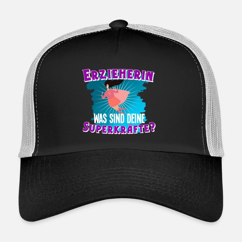 Erzieherin - Trucker Cap - Schwarz/Steingrau