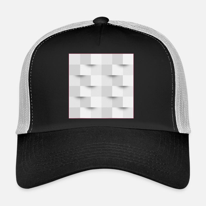optische Täuschung - Poster - Trucker Cap - Schwarz/Steingrau