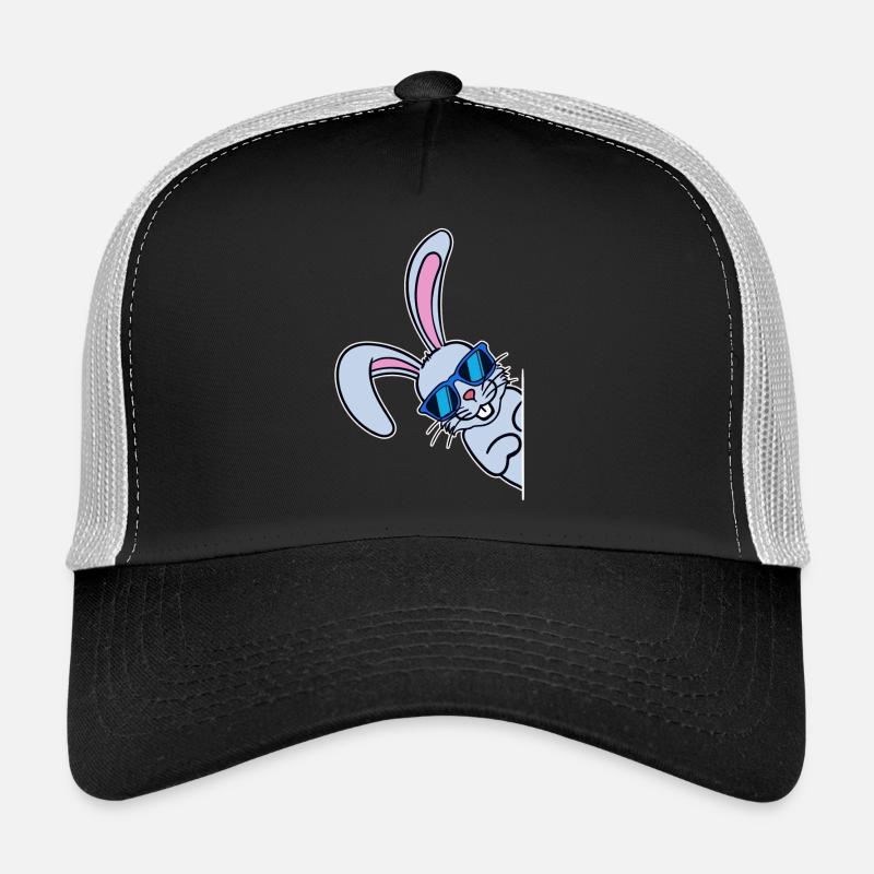 Lapin de Pâques cool Lapin de Pâques Joyeuses Pâques Casquette trucker 