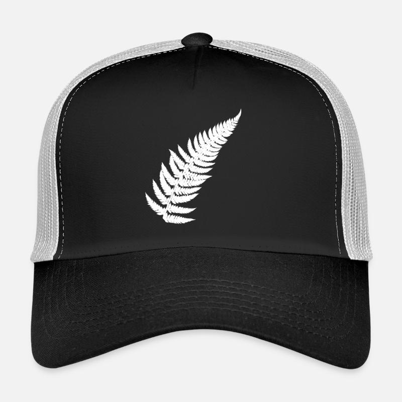Contrasting Fern Feather - Trucker Cap - black/stone grey