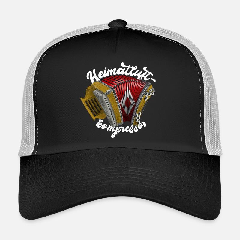 Heimatluftkompressor // hell | ZiachON! - Trucker Cap - Schwarz/Steingrau