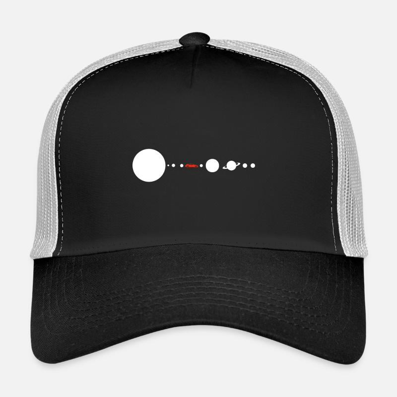 Tesla in Space Solar System SpaceX - Trucker Cap - Schwarz/Steingrau