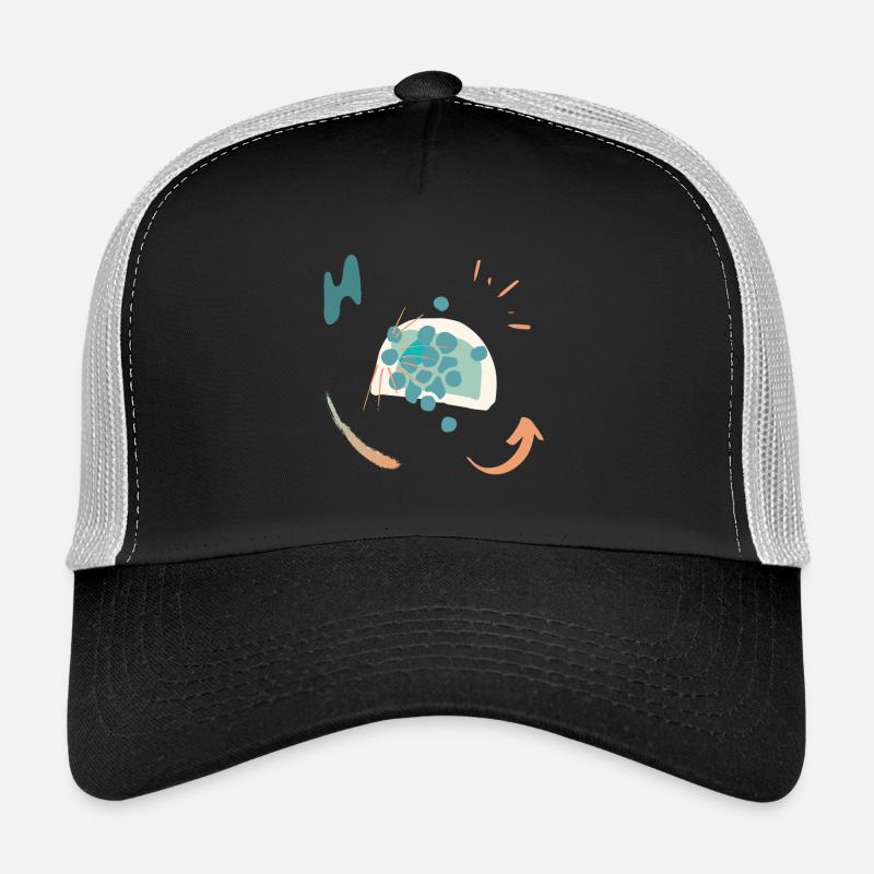 Lässiges Design mit Farbverlauf - Trucker Cap - Schwarz/Steingrau