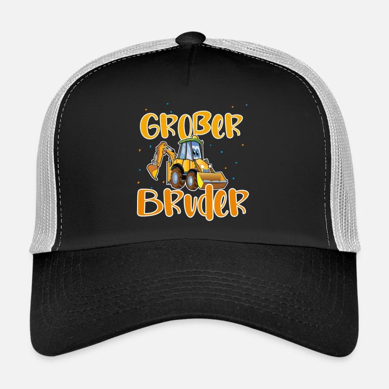 Großer Bruder Bagger - Trucker Cap - Schwarz/Steingrau