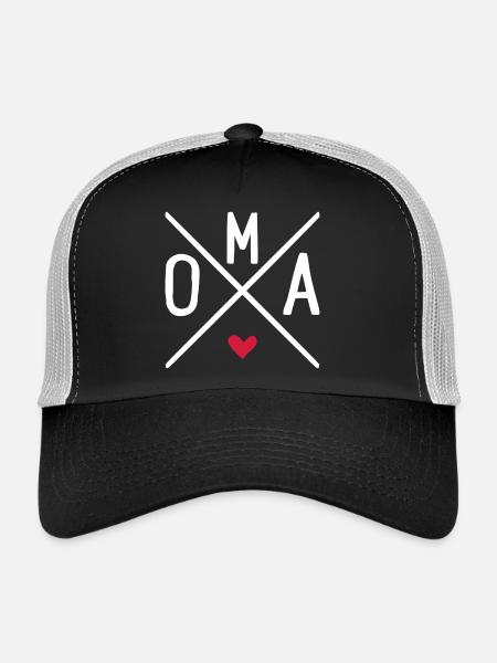 Oma - Trucker Cap - Schwarz/Steingrau