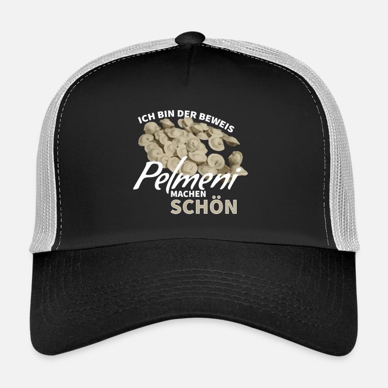 Pelmeni machen schön Geschenk - Trucker Cap - Schwarz/Steingrau