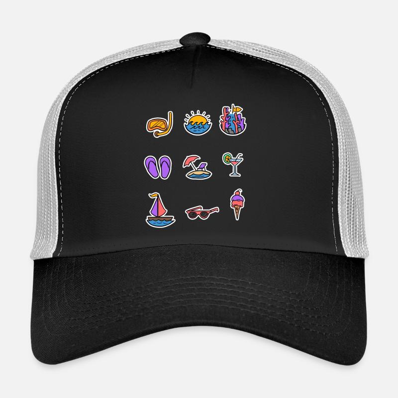 Summer sun vacation beach ocean relax vacations Trucker Cap