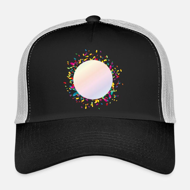 shimmering confetti frame for your own texts Trucker Cap