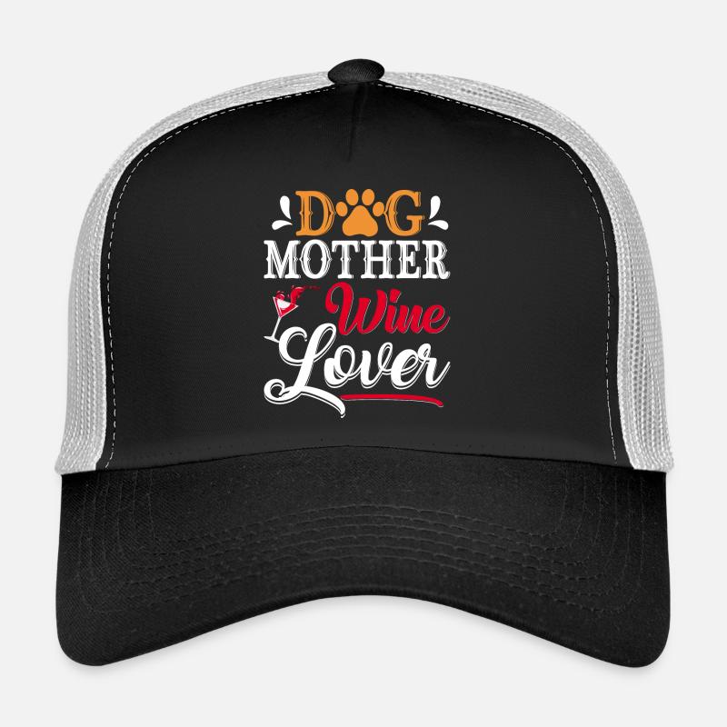 Maman de chien Amoureuse du vin Sagesse Casquette trucker 