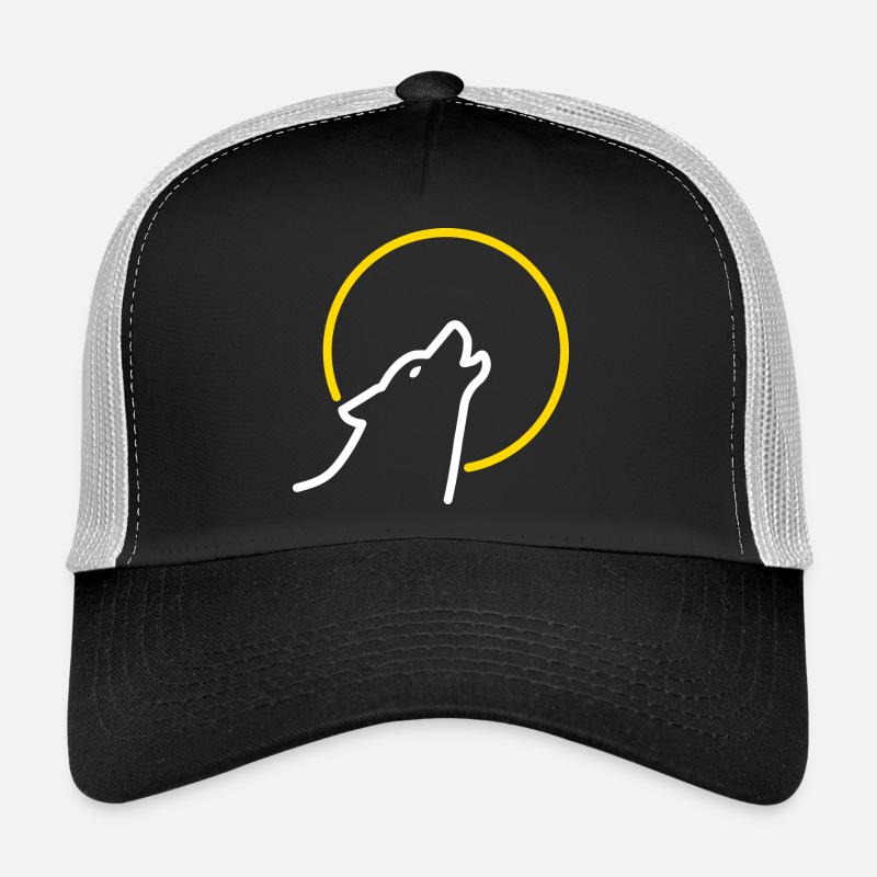 Wolf bei Vollmond Trucker Cap