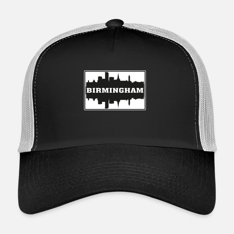 Birmingham Angleterre Voyage Souvenir Skyline Silhoue Casquette trucker 