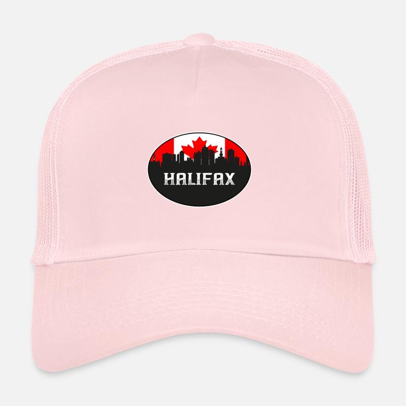 Halifax Canada Skyline Silhouette Drapeau canadien Tr Casquette trucker 