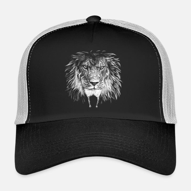 Löwe Biker - Trucker Cap - Schwarz/Steingrau