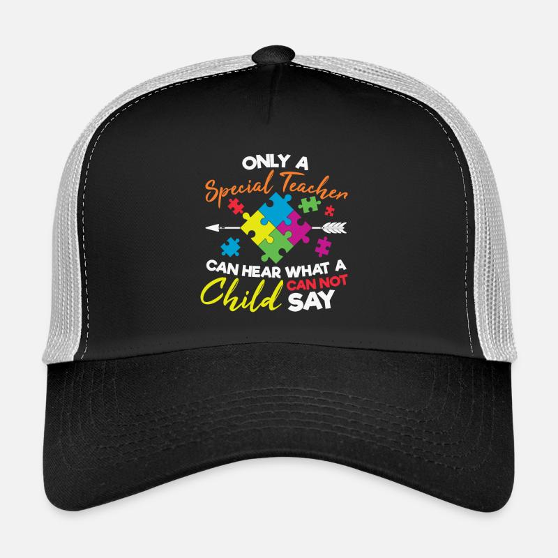 Sensibilisation à l’autisme Puzzle spécial de l’enseignant Casquette trucker 