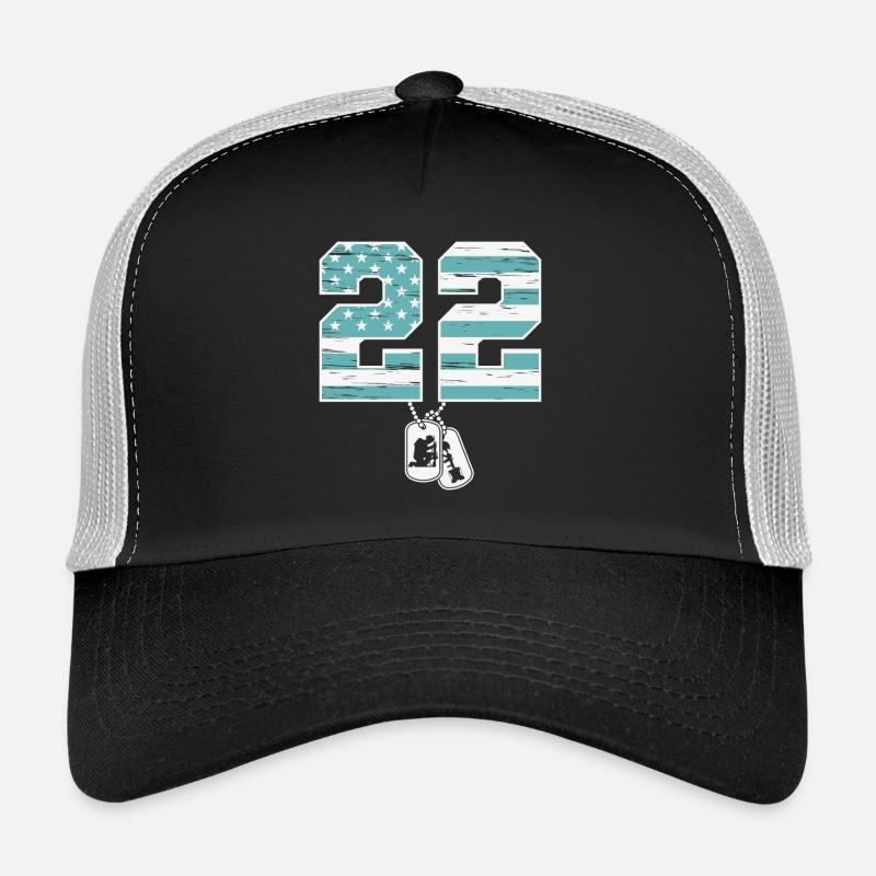 22 a Day Soldier Veteran Ptsd Bewusstsein Trucker Cap