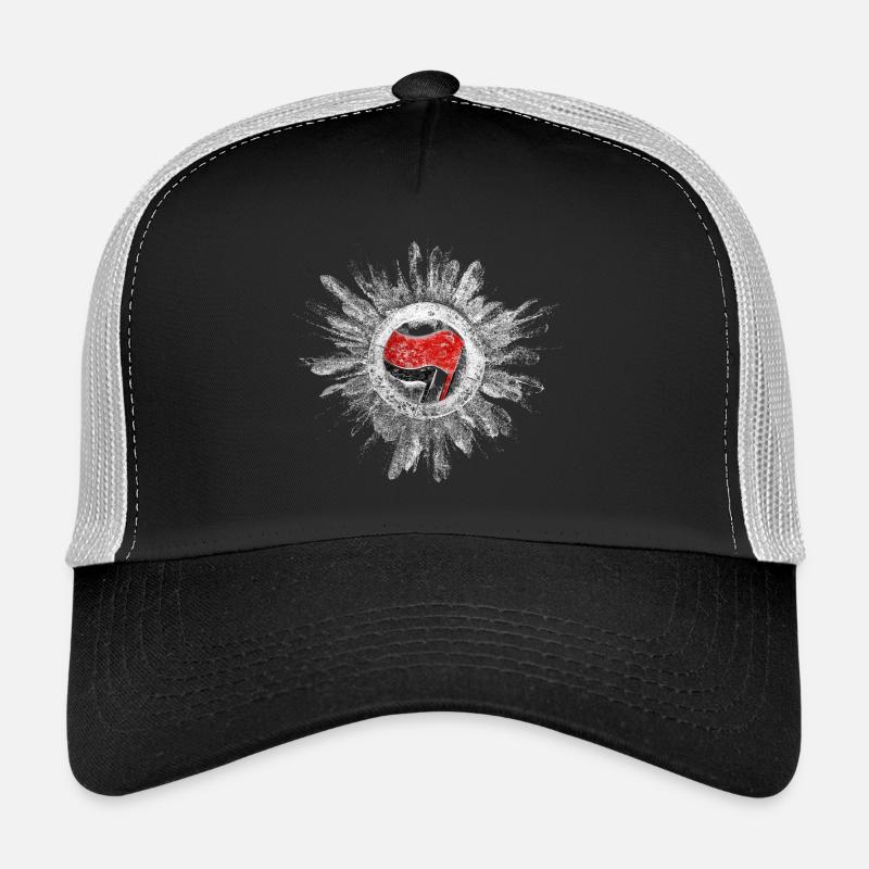Antifa Advect - Trucker Cap - Schwarz/Steingrau