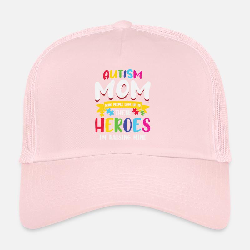 Autisme Maman J’élève Mon Héros Mère Casquette trucker 