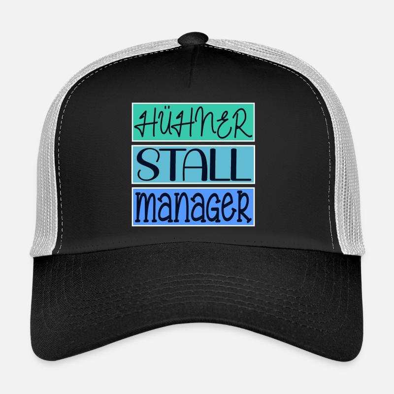 HÜHNERSTALL MANAGER HÜHNER - Trucker Cap - Schwarz/Steingrau