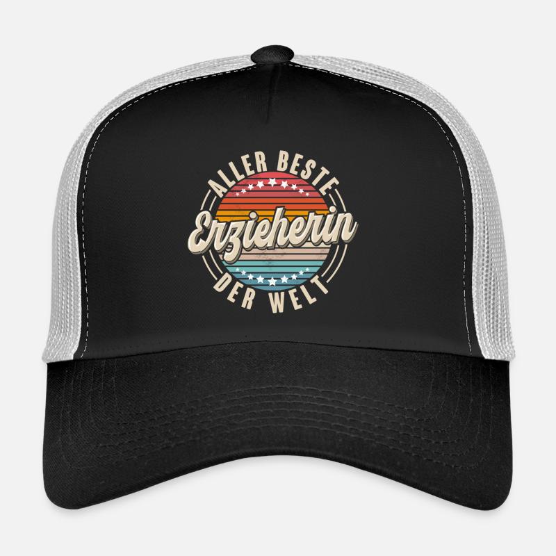 Erzieherin - Trucker Cap - Schwarz/Steingrau