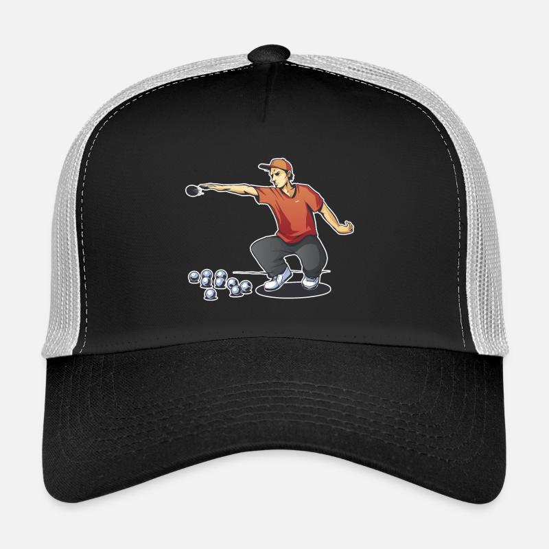 Boule player throws boules ball Boulering Boule Trucker Cap