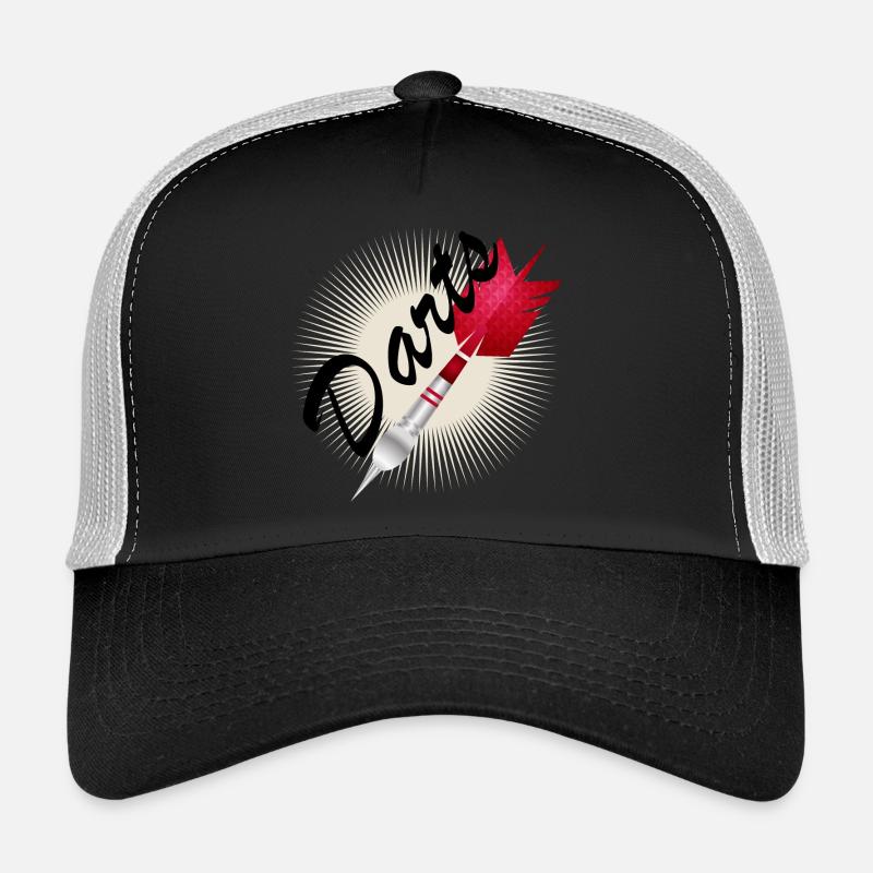 fléchette rouge vif avec typographie de fléchettes Casquette trucker 