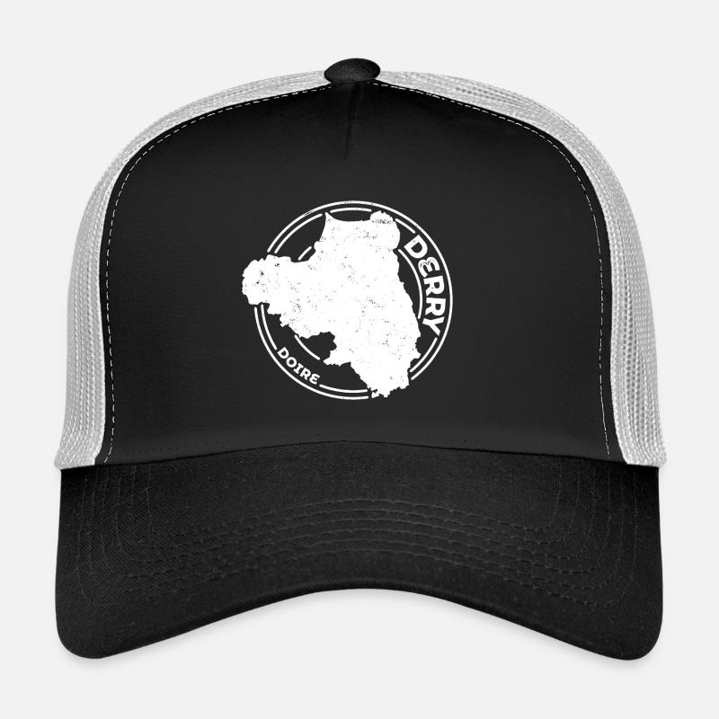 Derry Ireland Map | County Outline Stamp Trucker Cap
