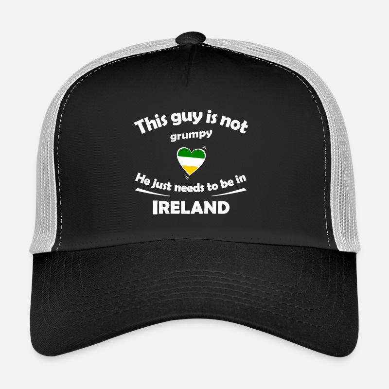 Urlaub in Irland - Trucker Cap - Schwarz/Steingrau