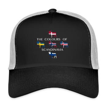 Scandinavia Flags Moose Colors Norway - Trucker Cap - black/stone grey - Front