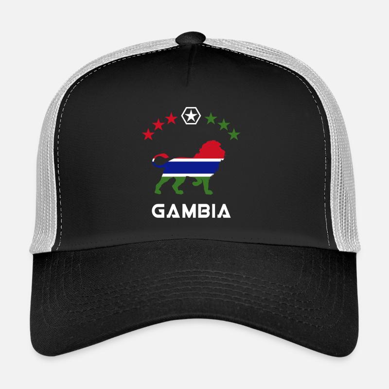 Design drapeau lion Gambie Casquette trucker 