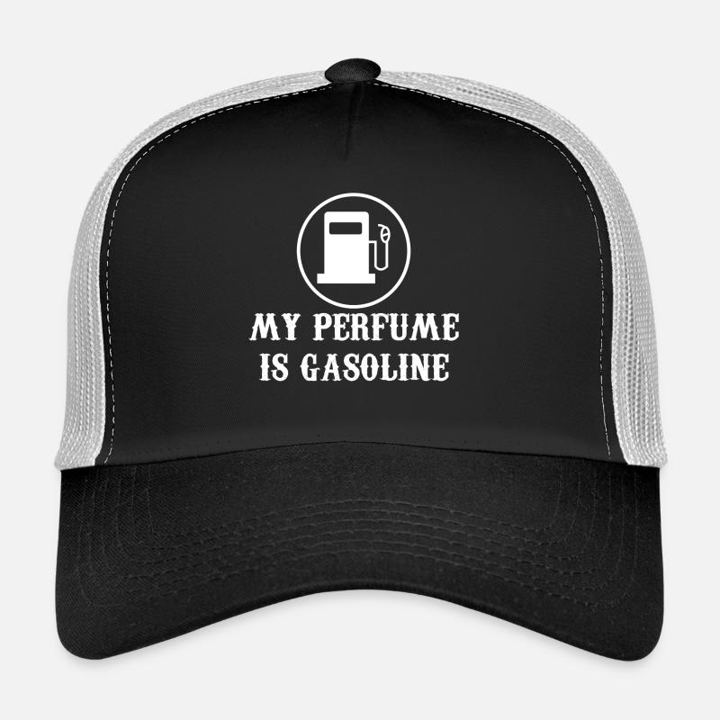 Auto Statement Benzin Kfz Humorvoll Autofahrer - Trucker Cap - Schwarz/Steingrau